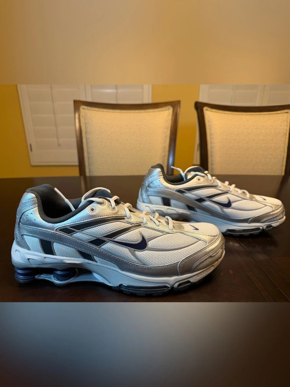 New Nike Shox Silver White Sneaker Shoes Size US 12